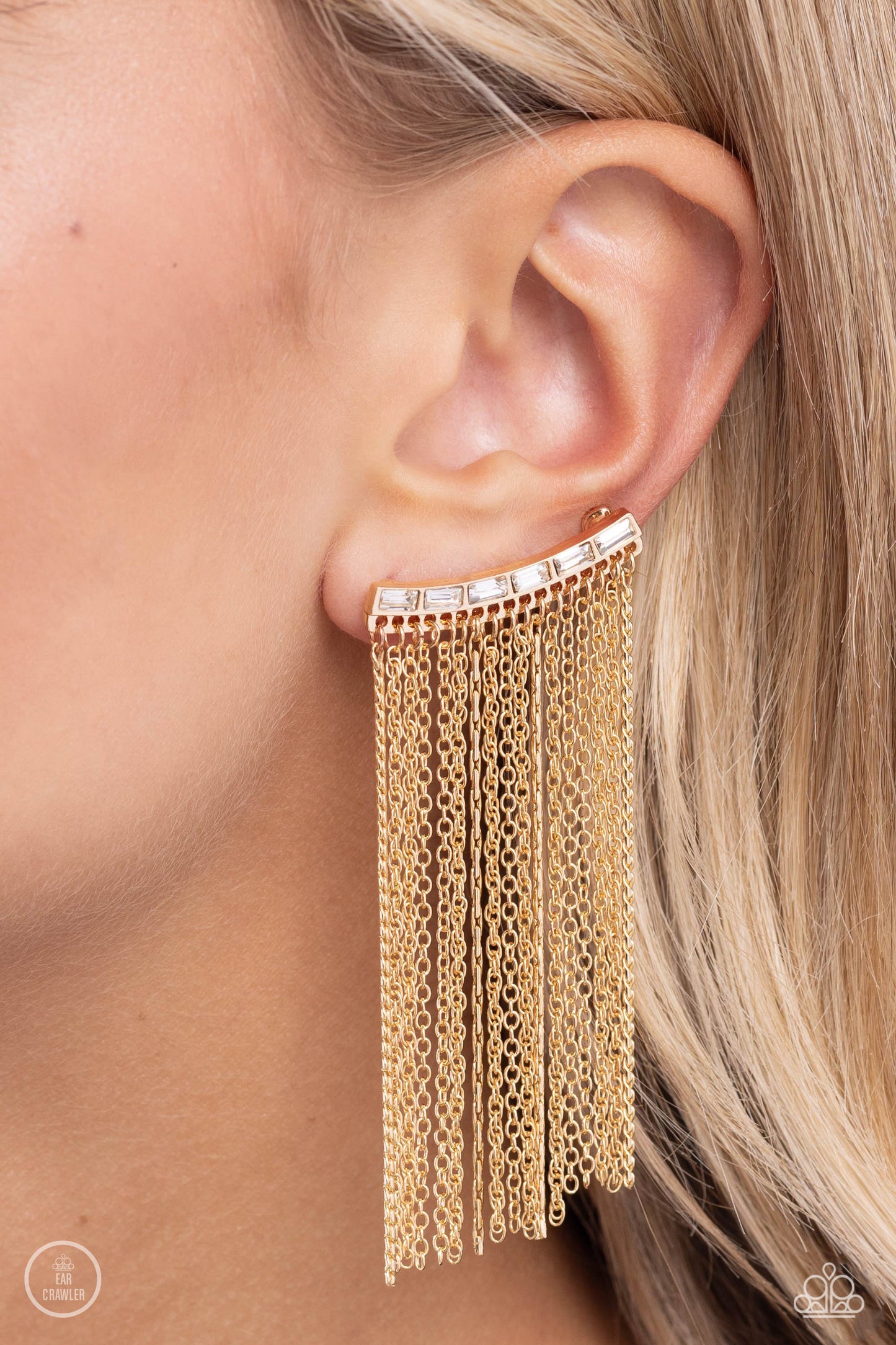 Feuding Fringe - gold - Paparazzi earrings