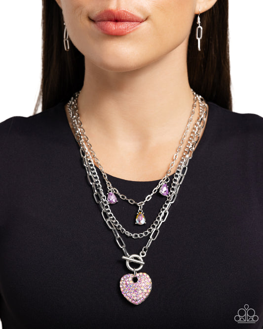 HEART History - purple - Paparazzi necklace