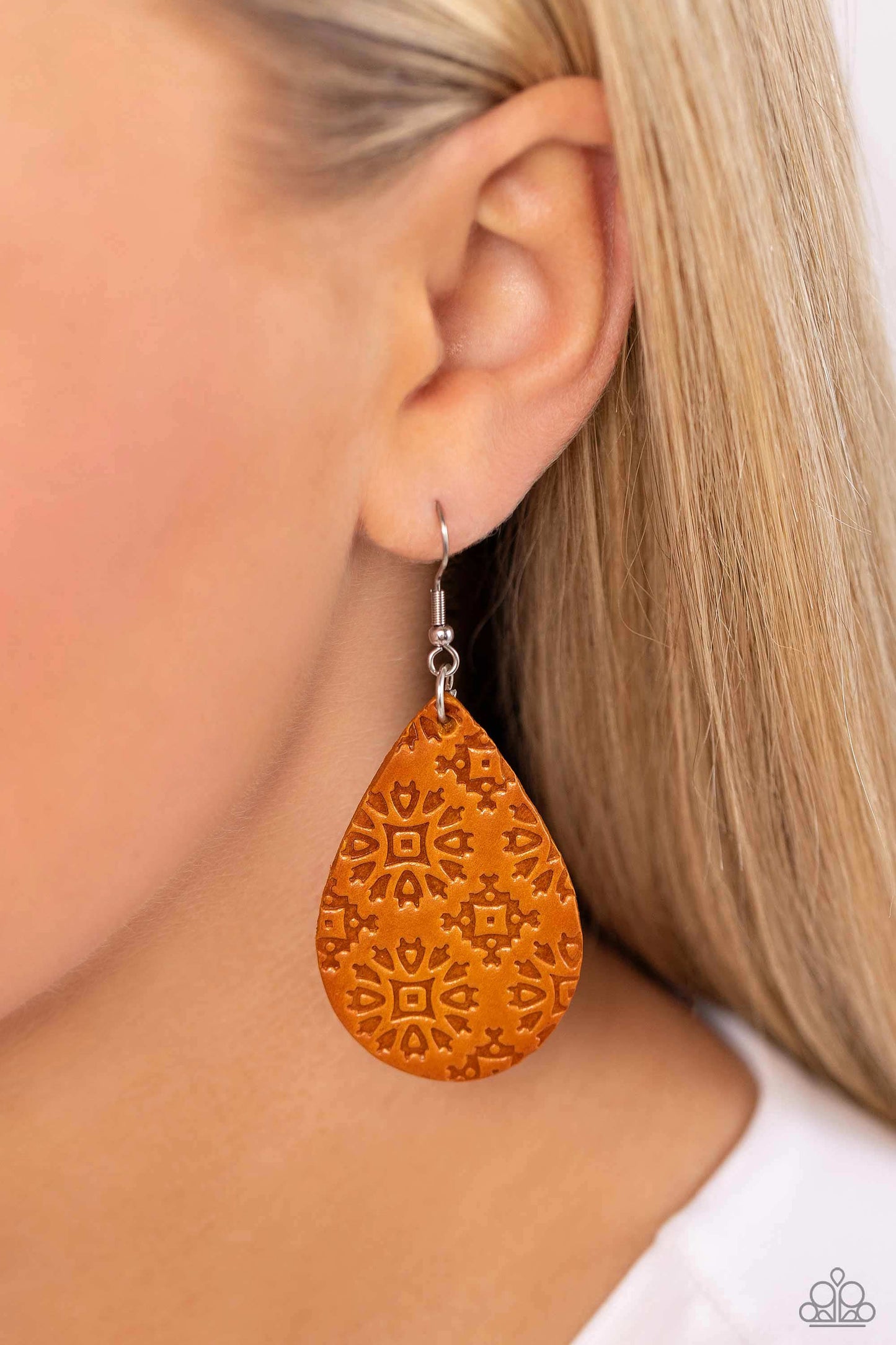 Stylishly Subtropical - orange - Paparazzi earrings