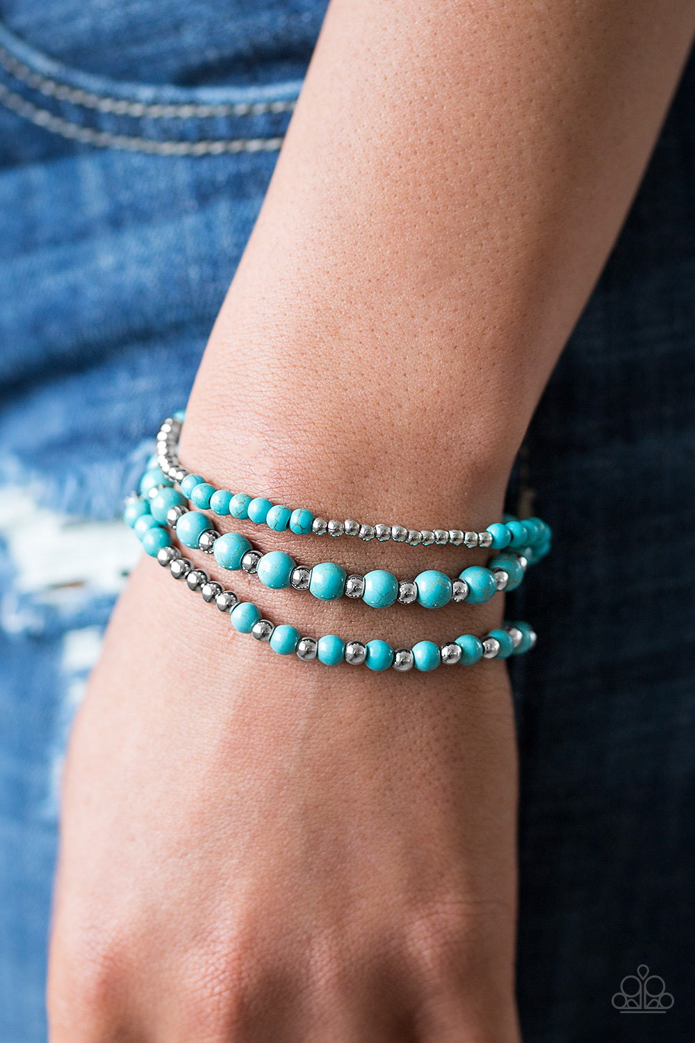 Anasazi Desert - Blue - Paparazzi bracelet