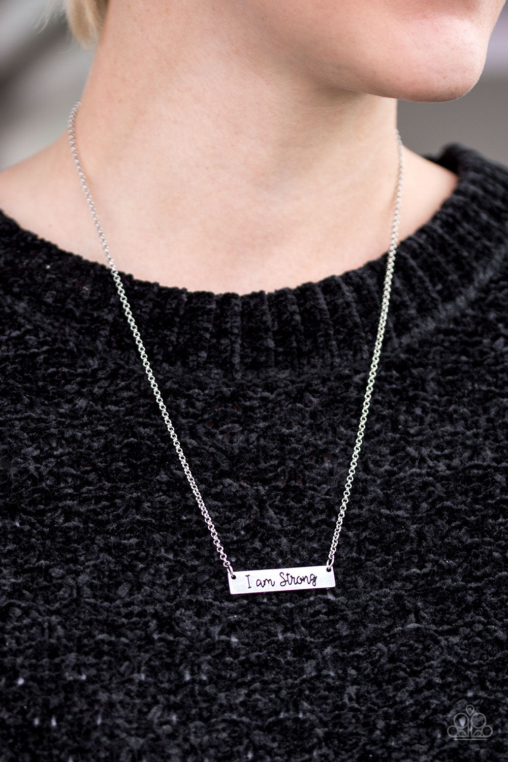 Be Strong - silver - Paparazzi necklace