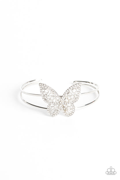 Butterfly Bella - white - Paparazzi bracelet