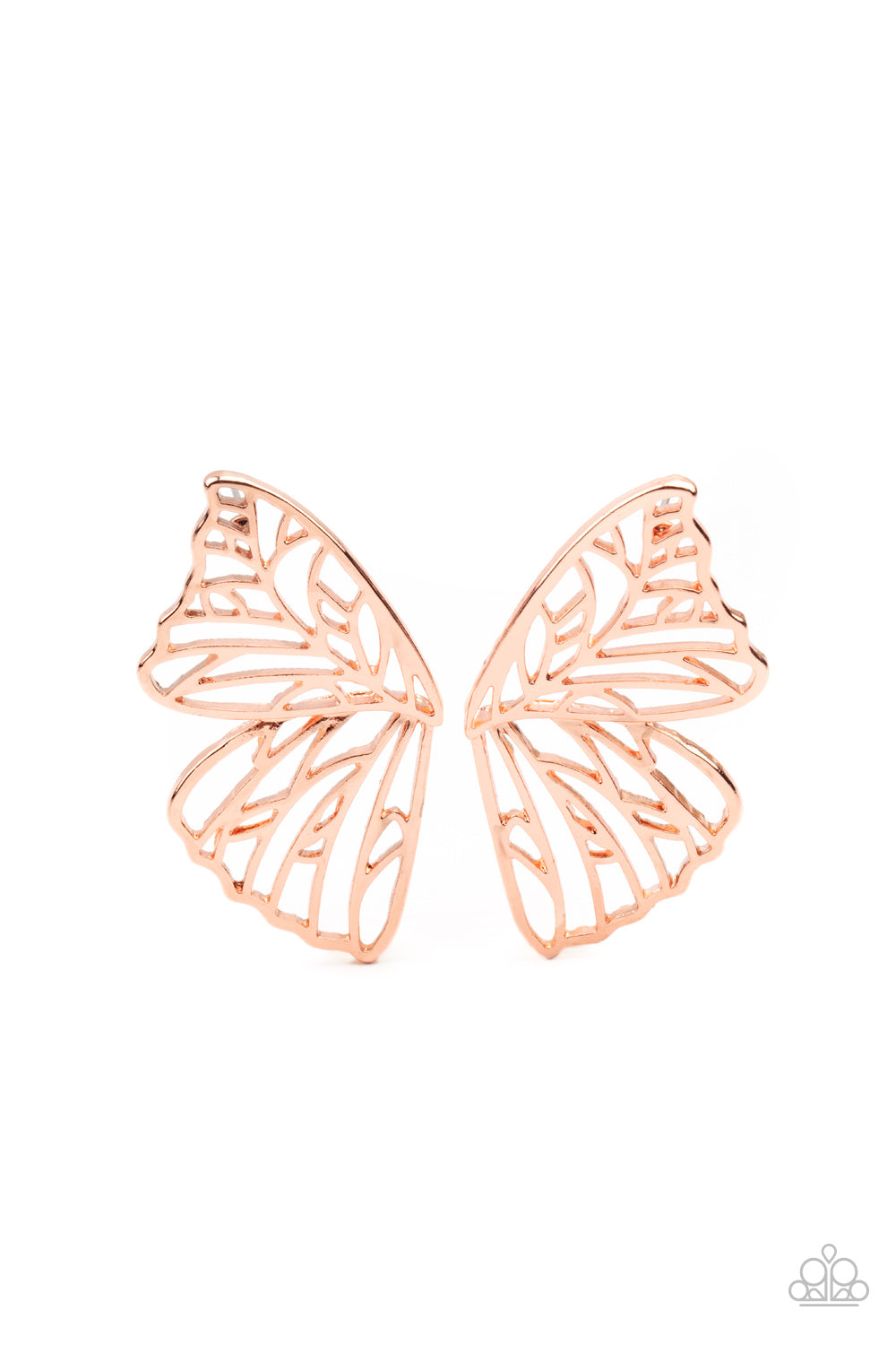 Butterfly Frills - copper - Paparazzi earrings