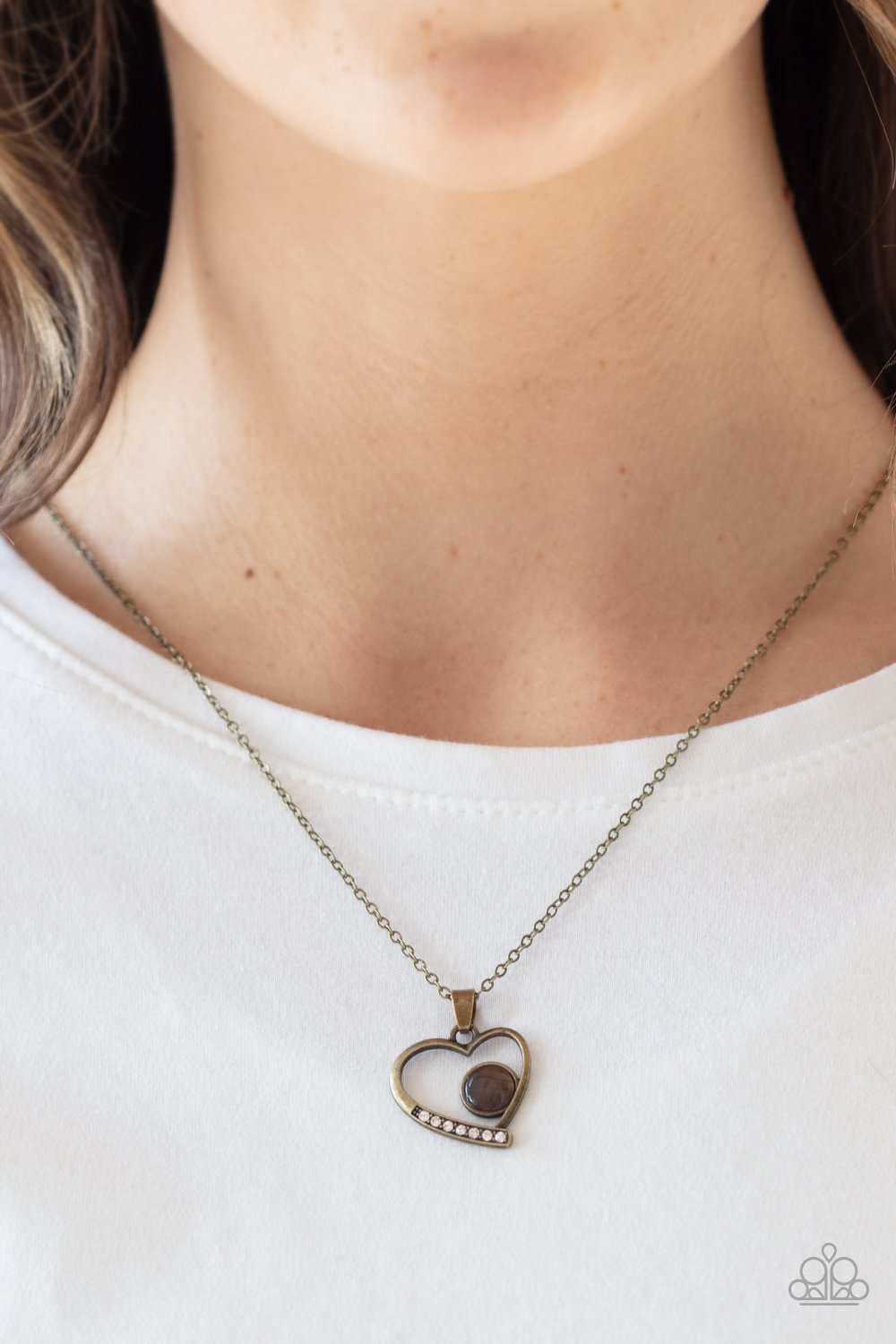 Heart Full of Love-brass-Paparazzi necklace