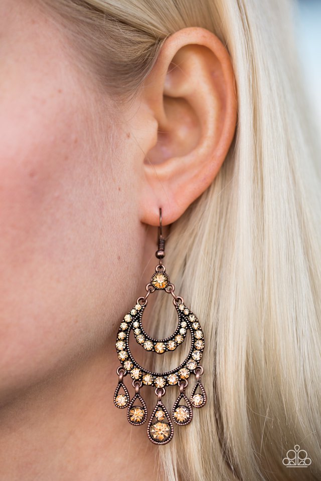 Hollywood Hottie - Copper - Paparazzi earrings