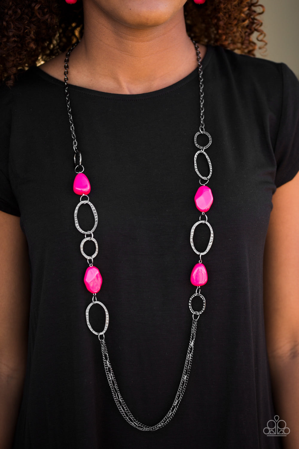 Industry Shine - pink - Paparazzi necklace