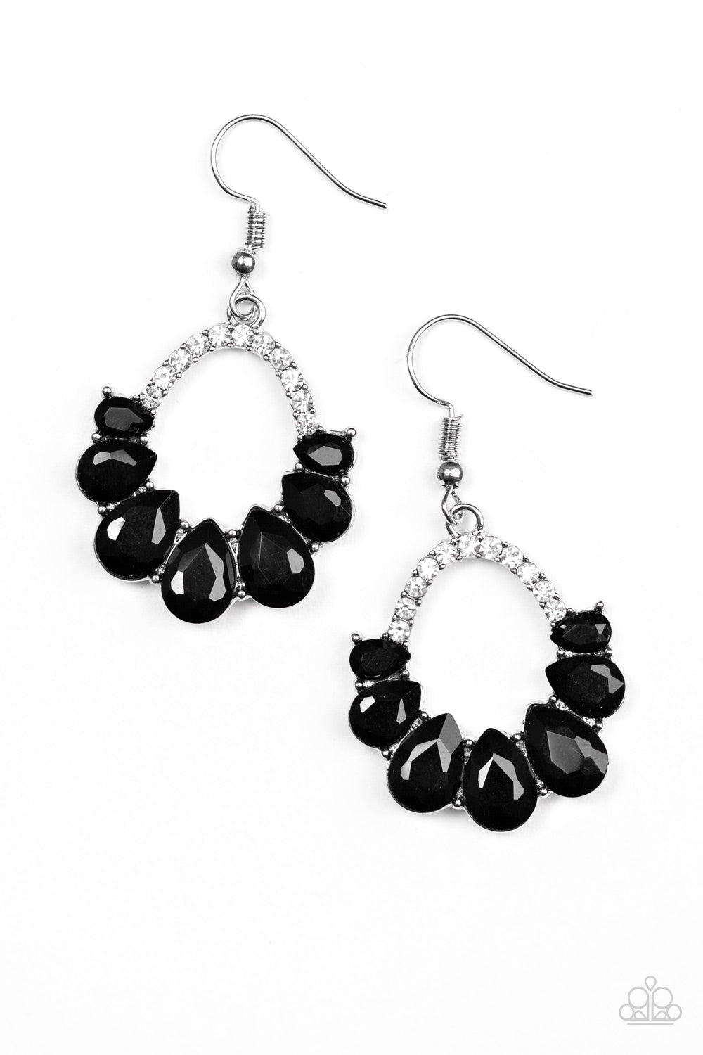 Kissable Shimmer - Black - Paparazzi earrings