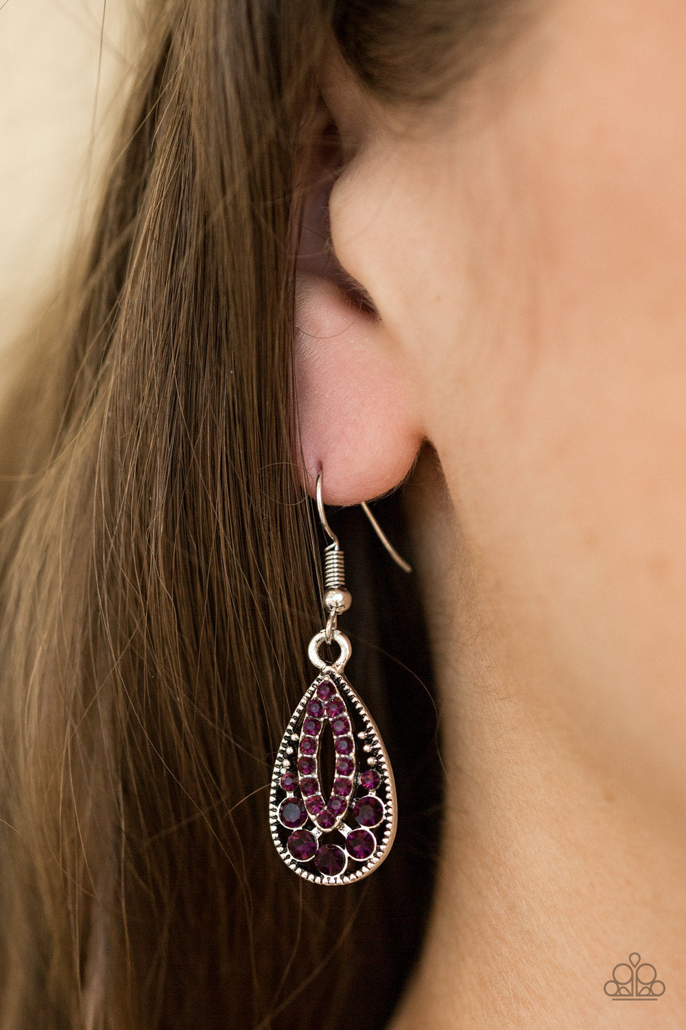 Money to Blow - purple - Paparazzi earrings