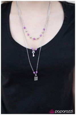 Our Little Secret - purple - Paparazzi Necklace