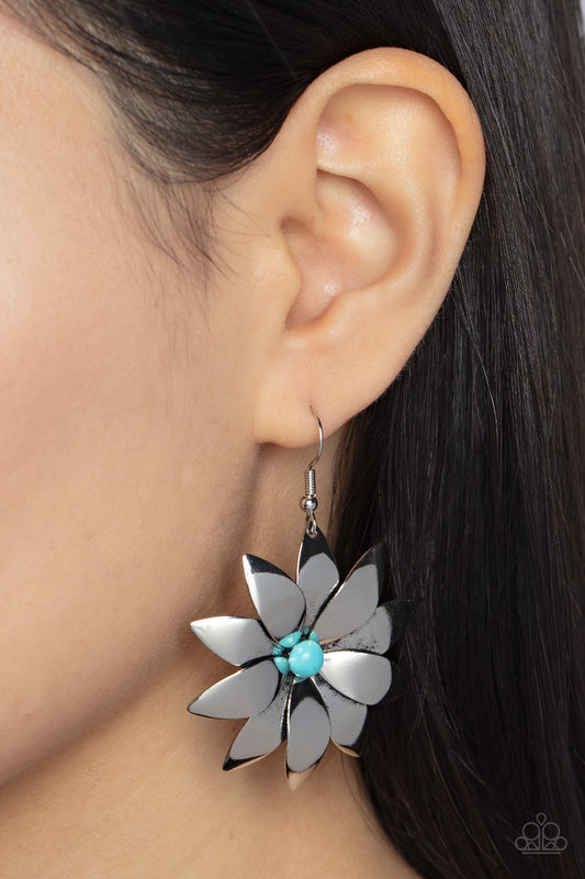 Pinwheel Prairies - blue - Paparazzi earrings