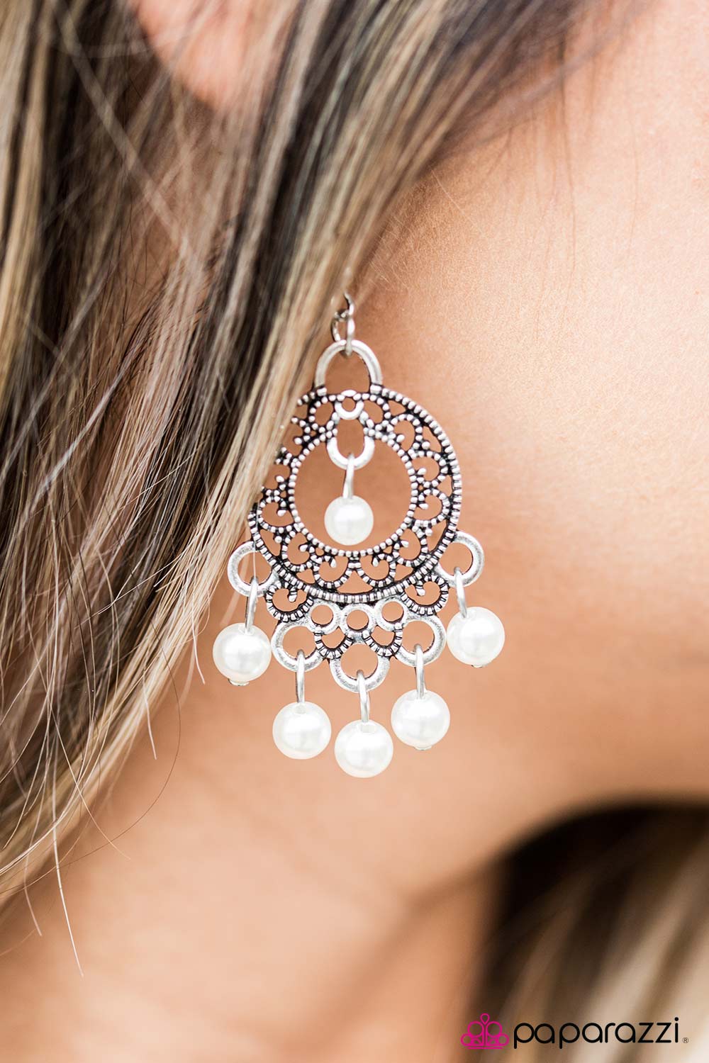 Seafront Property - White - Paparazzi earrings