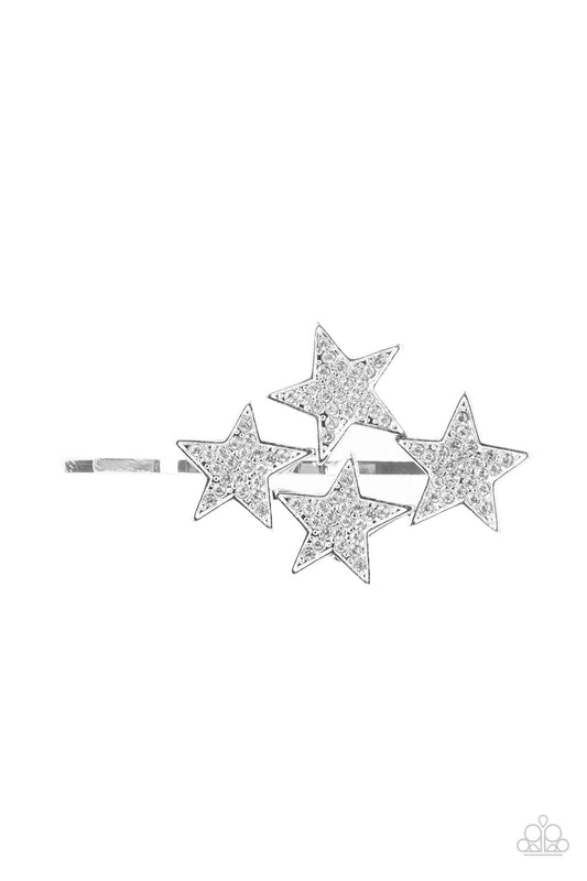 Stellar Celebration - white - Paparazzi hair clip