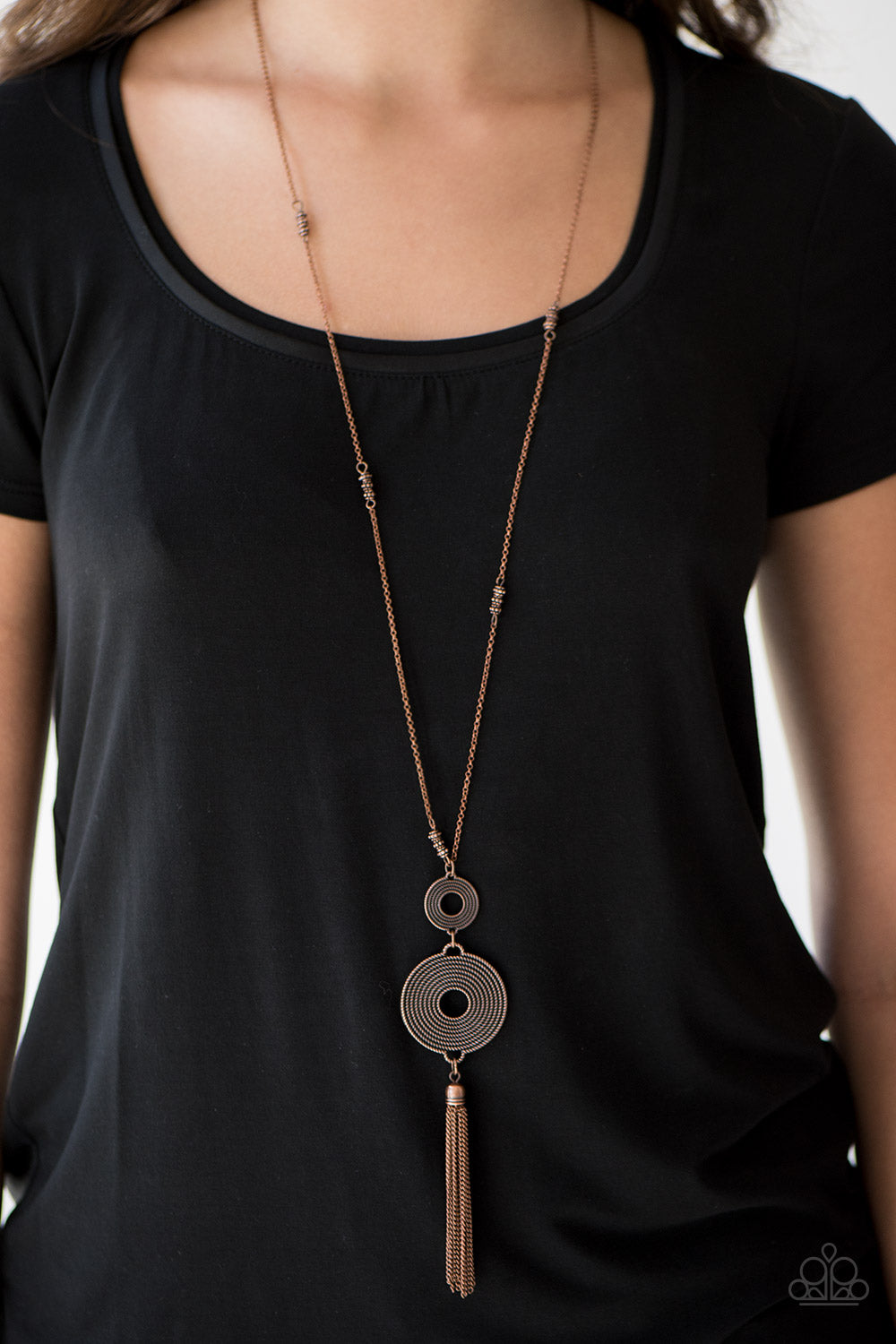 The WHEEL to Work Wonders - copper - Paparazzi necklace