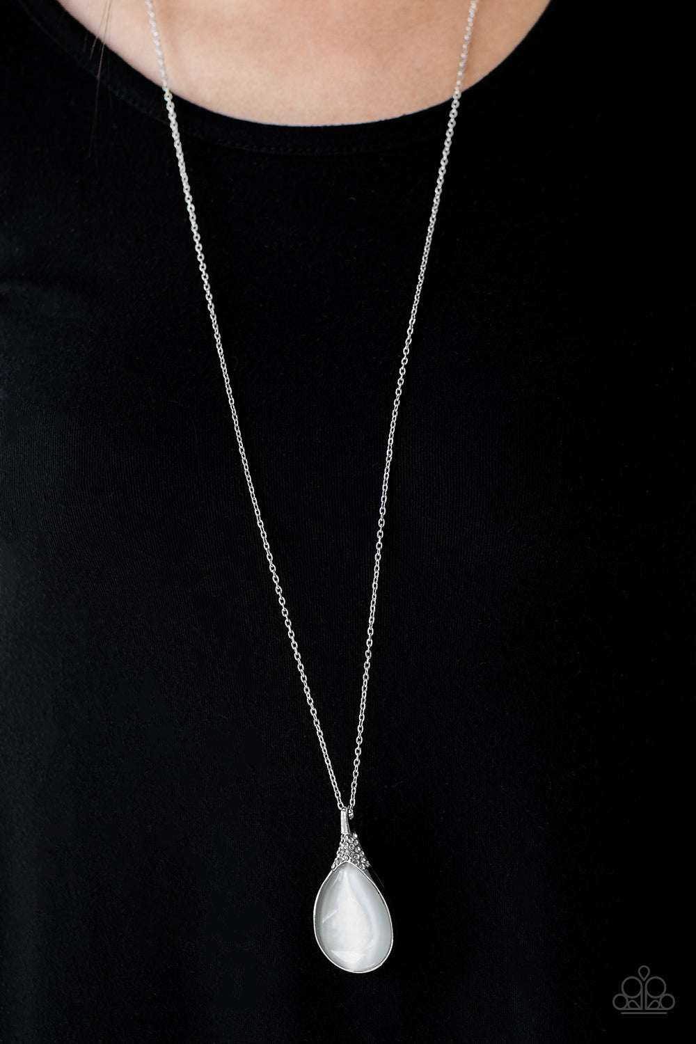 Timelessly Tranquil - White - Paparazzi necklace