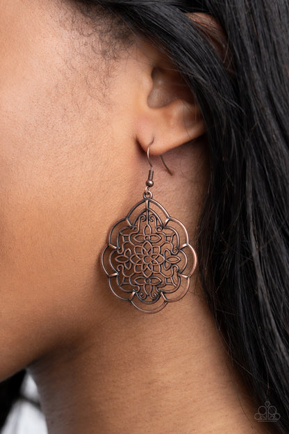 Tour de Taj Mahal - copper - Paparazzi earrings