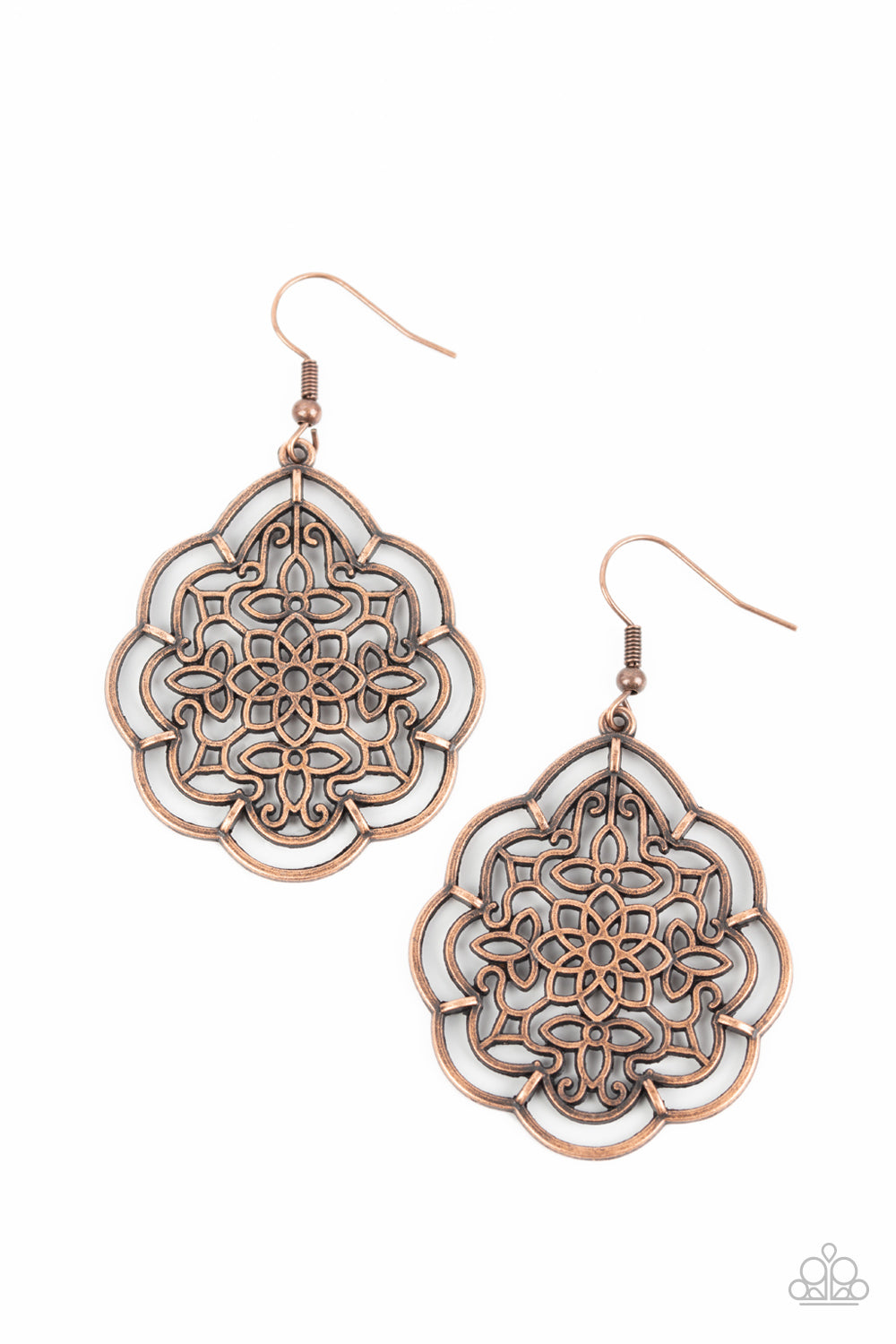 Tour de Taj Mahal - copper - Paparazzi earrings