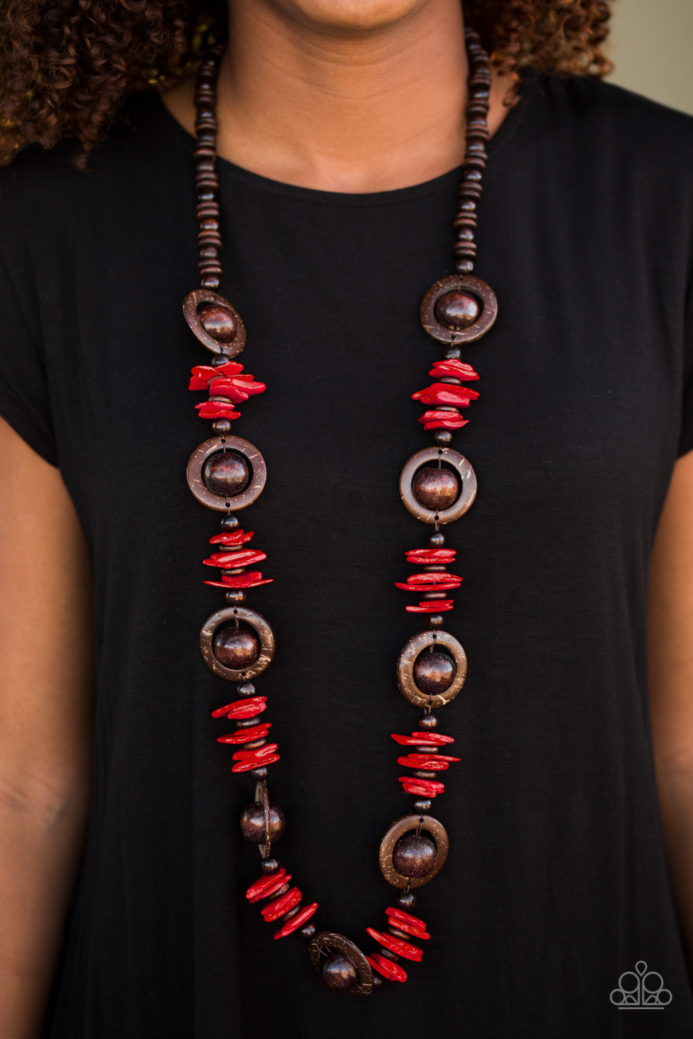 Tropical Tango - red - Paparazzi necklace
