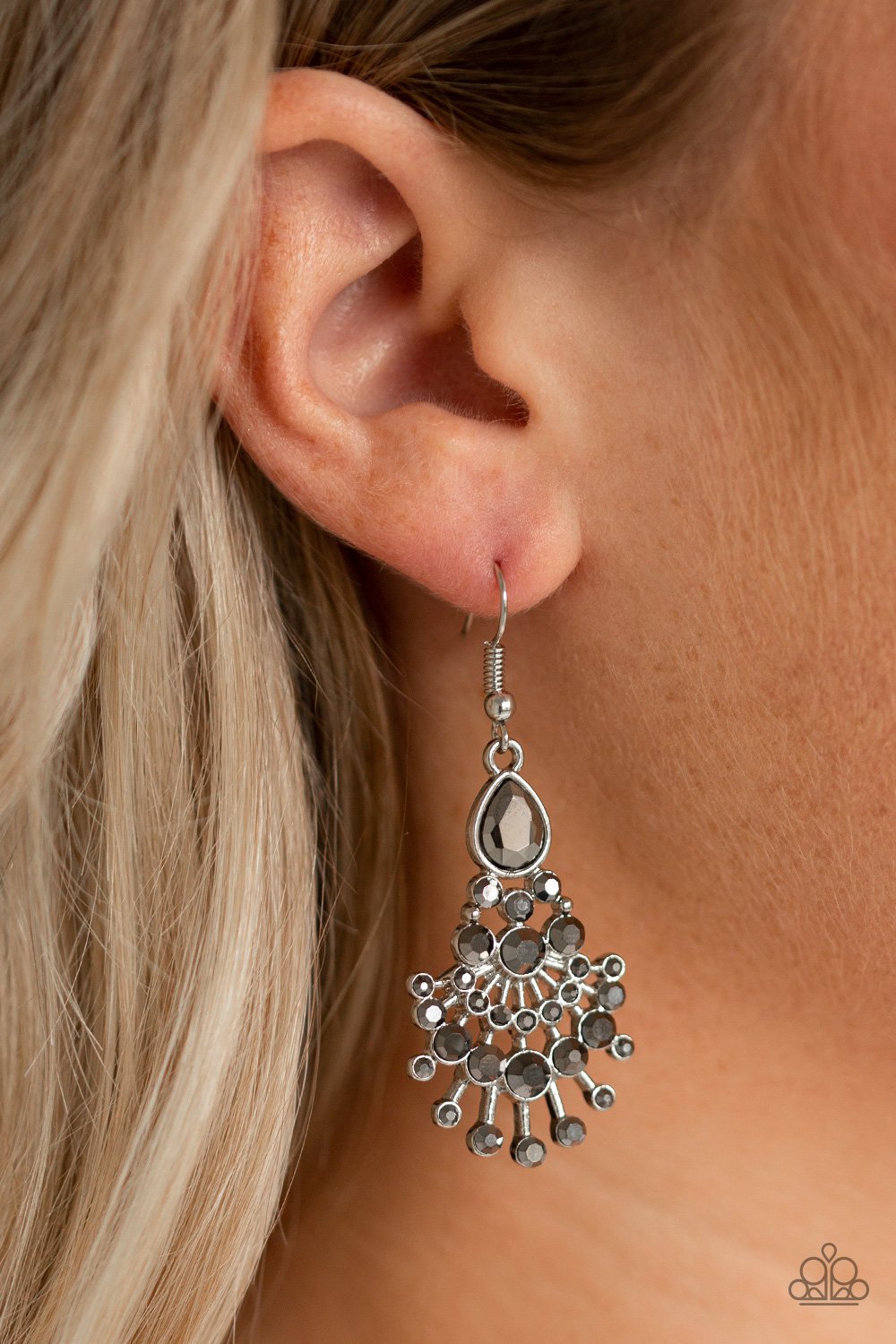 Where's the Limo-silver-Paparazzi earrings