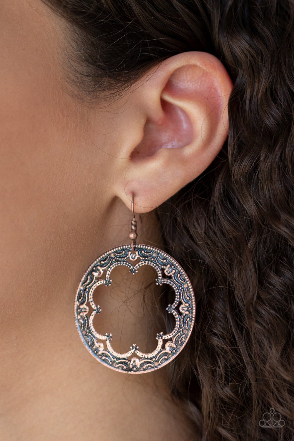 Whimsical Wheelhouse-copper-Paparazzi earrings